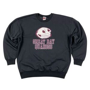 Vintage 90s Nike Gray Black Great Bay Quahogs Sweatshirt Gray Tag Size XL